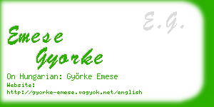 emese gyorke business card