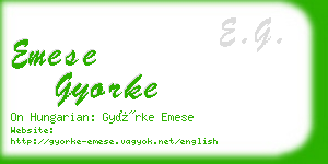 emese gyorke business card